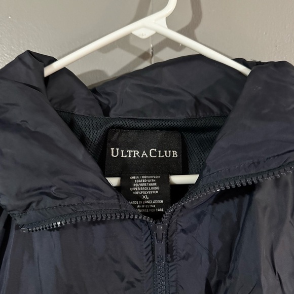 Vtg SUNY Oswego Storm Chasers Rain Jacket Men’s XL Navy Blue With Hood Very Rare - Picture 3 of 13